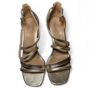 Gold metallic heels